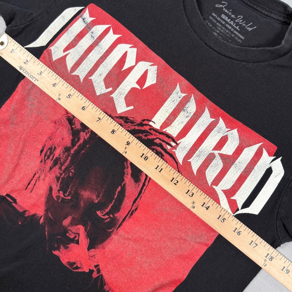 Juice Wrld Legends Never Die Graphic T-Shirt Mens Small Black Rap Tee 999 - Picture 4 of 7